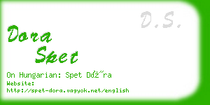 dora spet business card